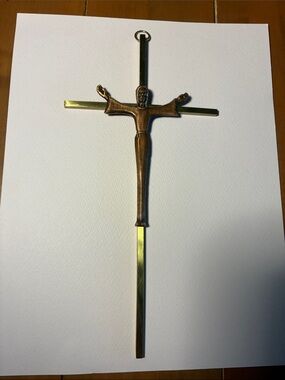 Bronze & Brass Crucifix Wall Cross